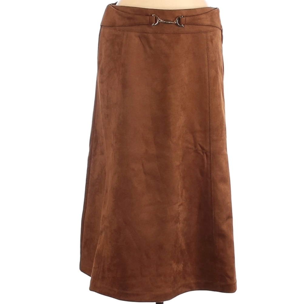 Andrew Marc Brown A-Line Skirt